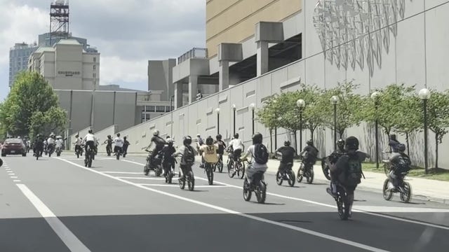 Nearly 100 teens rode into Fairfax County traffic, drivers say