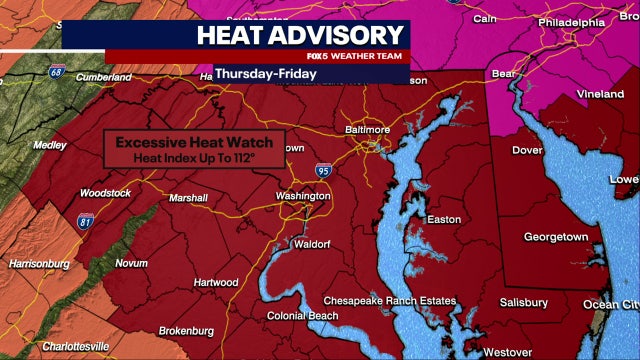 Extreme Heat Watch, Heat Advisory issued as dangerous conditions grip the DMV