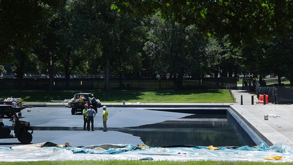 Lincoln Memorial Reflecting Pool drained again for repairs after setbacks
