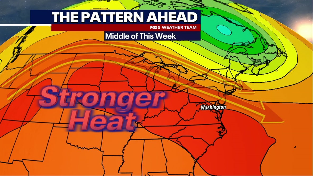 DC weather: Sunny, hot and more humid Tuesday as extreme heat returns later this week