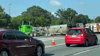 Fiery tractor-trailer crash on Route 50 causes major delays