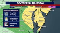 DC weather: Flood Watch Thursday as severe storms threaten
