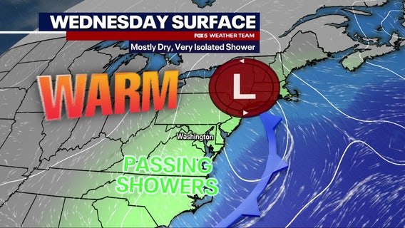 DC weather: Sun, clouds Wednesday with some showers as the DMV cleans up from severe storms
