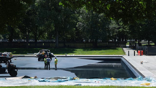 Lincoln Memorial Reflecting Pool drained again for repairs after setbacks