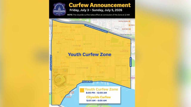 DC police establish Youth Curfew Zone in Navy Yard for Fourth of July weekend