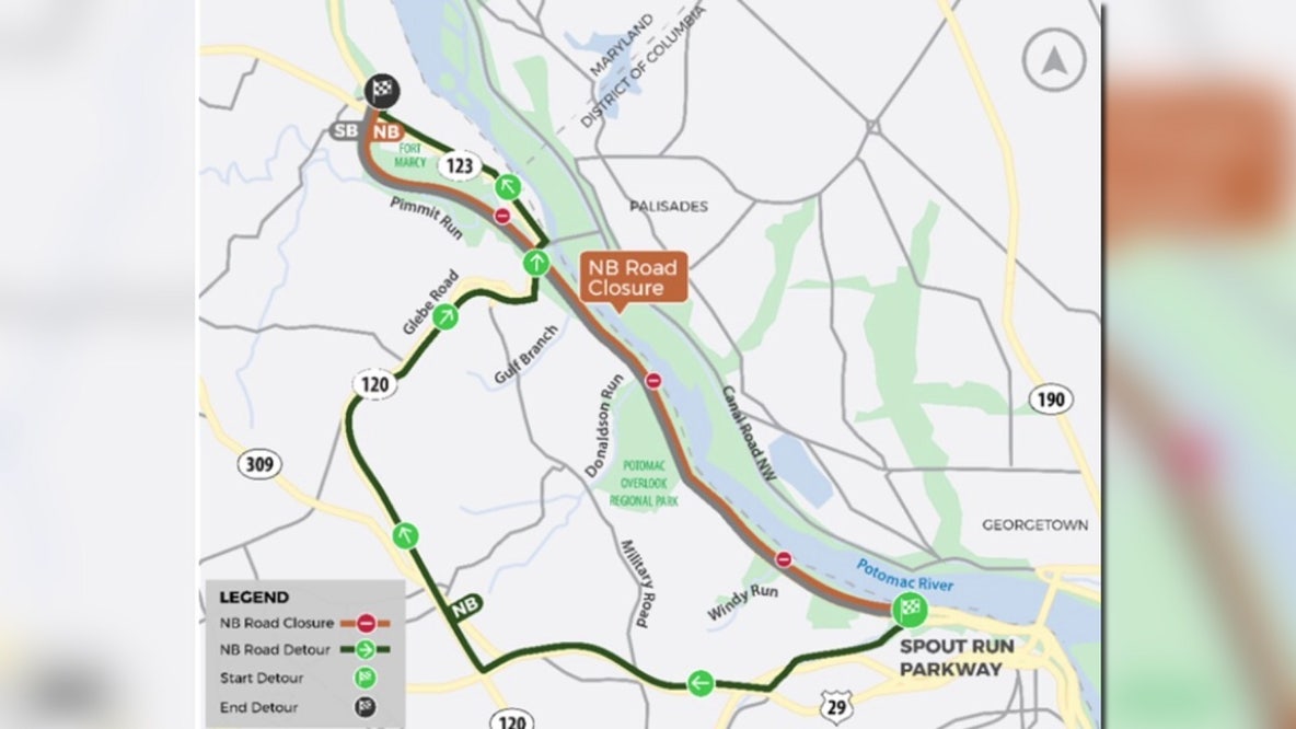George Washington Memorial Parkway closures begin Monday