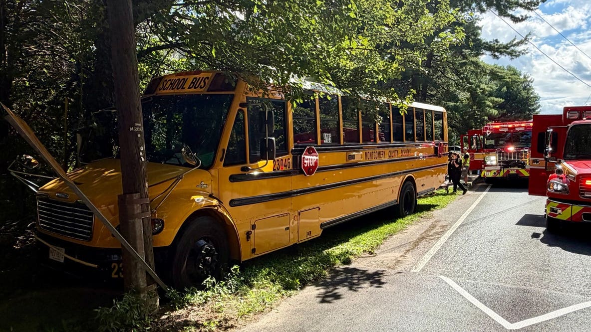 Maryland school bus driver dies after crash during medical emergency; no students on board