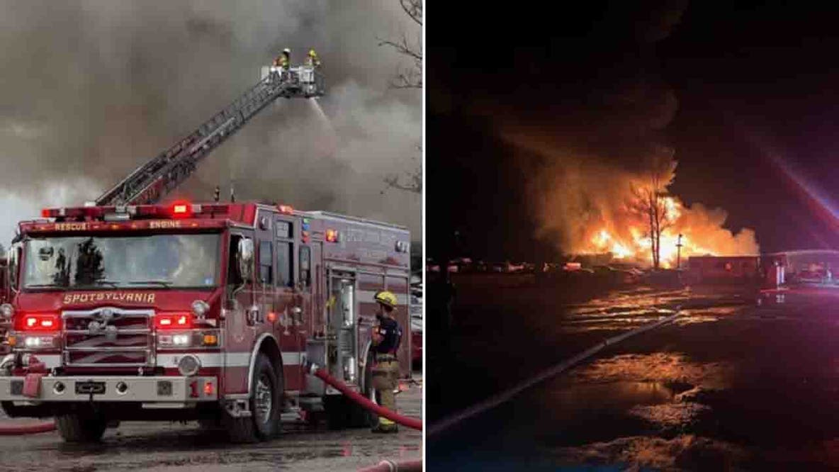 More than 100 vehicles burn in early morning junkyard fire in Spotsylvania County