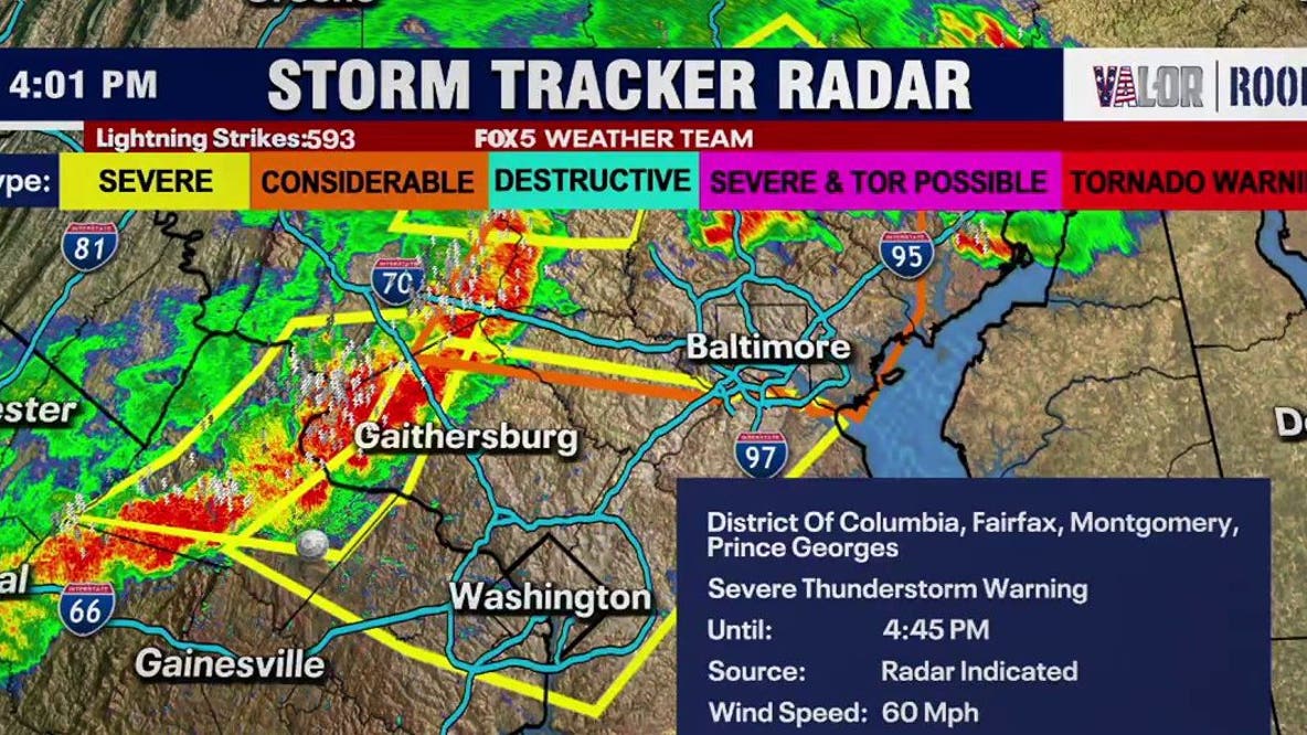 DC weather: Severe thunderstorm warnings issued amid ground stops at area airports