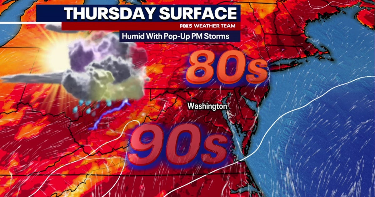DC weather: Hot, humid Thursday with afternoon storm chances