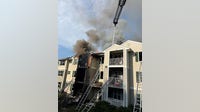 2 firefighters injured as 3-alarm fire displaces 19 in Woodbridge apartment complex