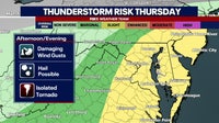 DC weather: Severe storms Thursday make way for dry, comfortable Friday