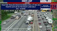 1 hurt after 2 tractor-trailers involved in crash on I-495 in Prince George’s