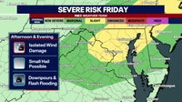 DC weather: Hot, humid Friday with severe thunderstorm threat; isolated weekend storms possible