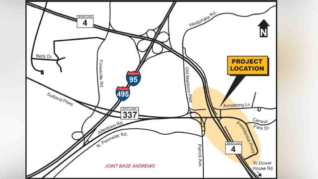 New traffic pattern begins as MD 4–Suitland Parkway interchange enters next construction phase
