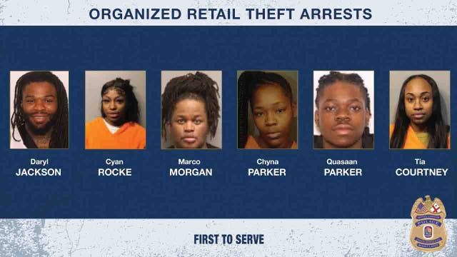 6 arrested in alleged $500K retail theft ring that targeted more than 100 stores