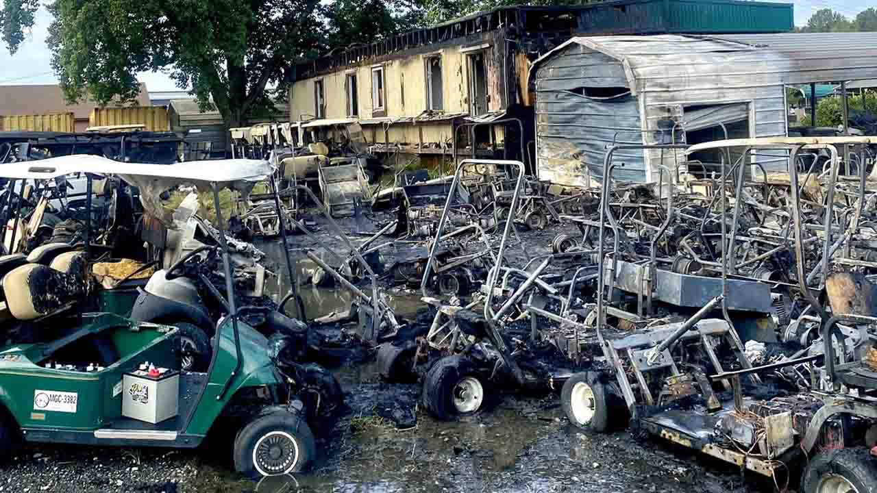 Fire damages more than 160 golf carts at Brandywine repair shop