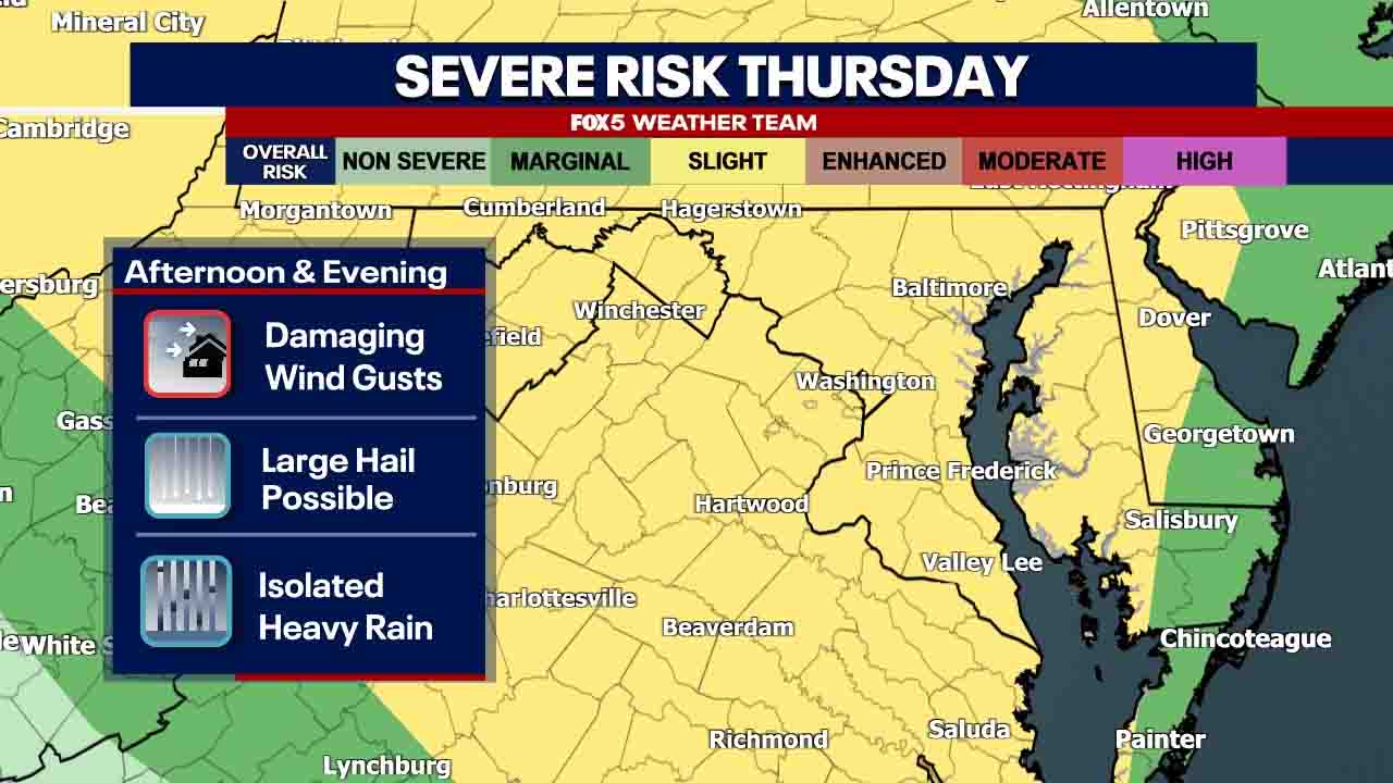 DC Weather: Severe Thunderstorm Watch for DMV through Friday morning