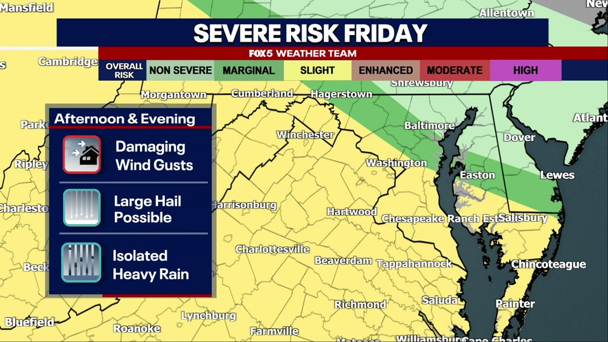 DC weather: Thunderstorms possible Friday as heat, humidity persist; storm cleanup underway