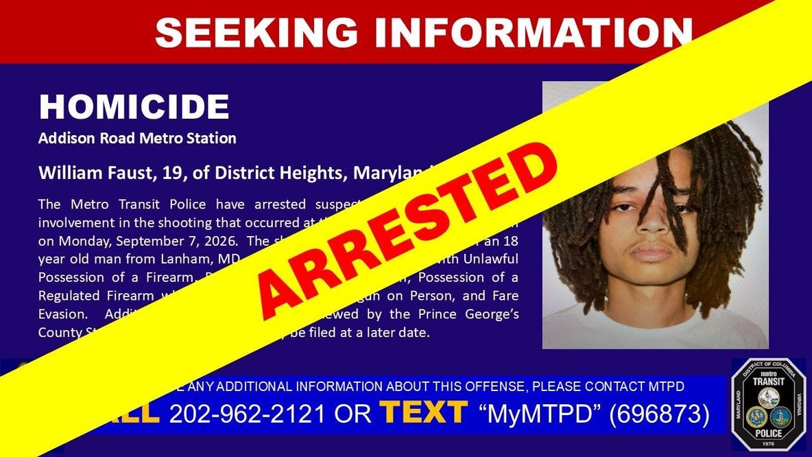 Arrest made in deadly shooting at Addison Road Metro station
