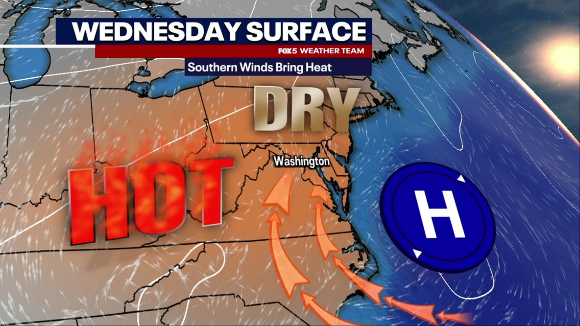 DC weather: Warm, humid Wednesday with highs near 89 degrees