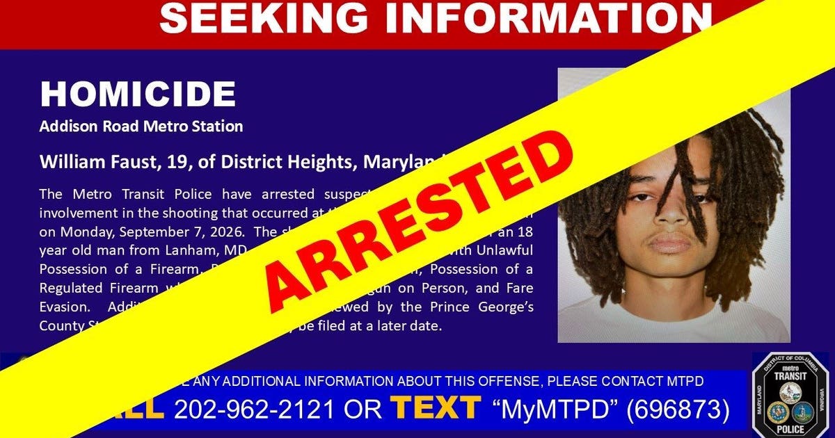 Arrest made in deadly shooting at Addison Road Metro station