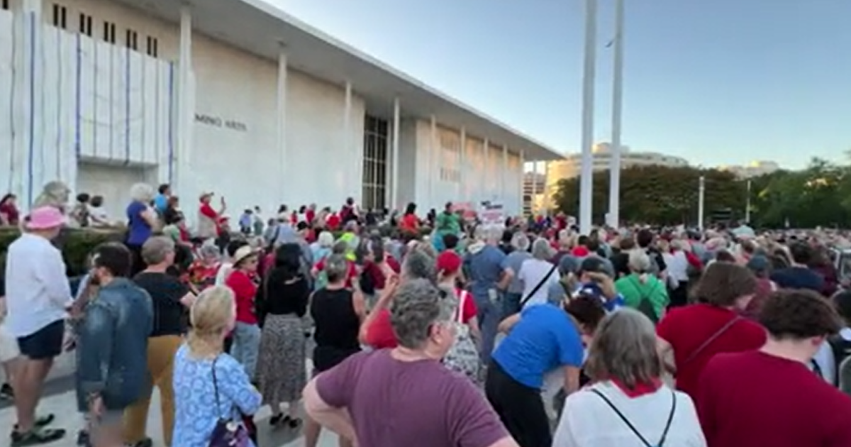 Hundreds form human chain outside Kennedy Center to protest demolition threats Hundreds form human chain outside Kennedy Center to protest demolition threats