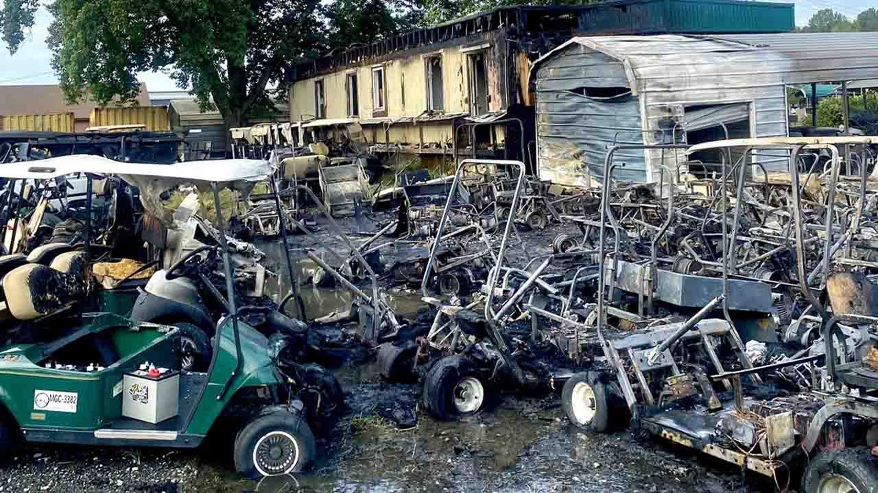 Fire damages more than 160 golf carts at Brandywine repair shop