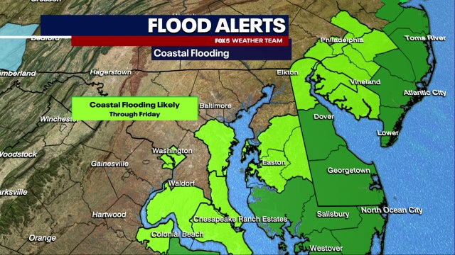 Coastal Flood Warnings, Advisories as nor’easter threatens Delaware, Maryland and Virginia beaches