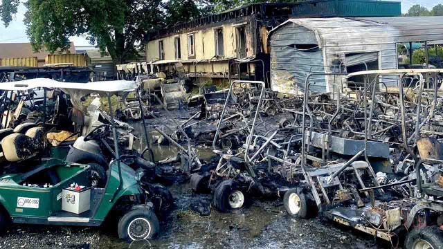 Fire damages more than 160 golf carts at Brandywine repair shop