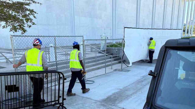 Fencing goes up around Kennedy Center after board votes to close it