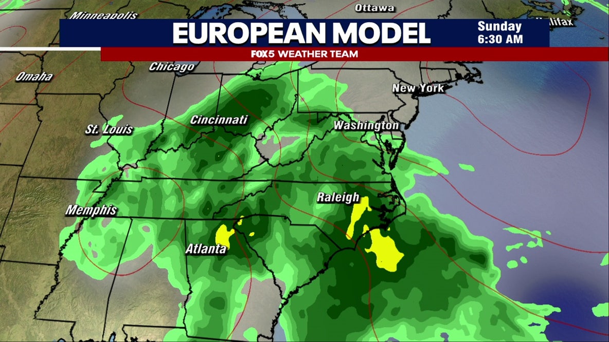 Hurricane Isaias Model Tracker: How storm remnants could impact DC weather Sunday