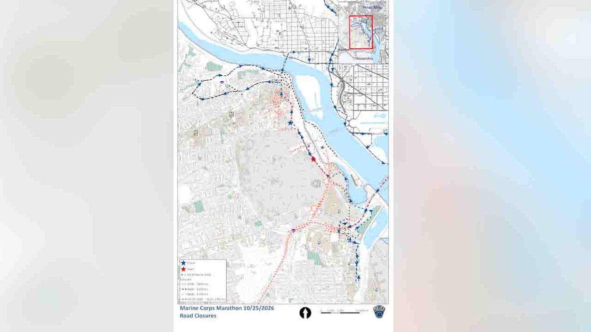 Marine Corps Marathon 2026 road closures