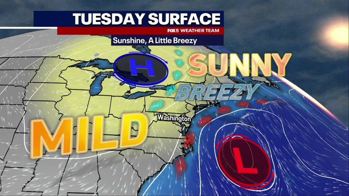 DC weather: Chilly Tuesday morning, mild afternoon with mid-October sunshine