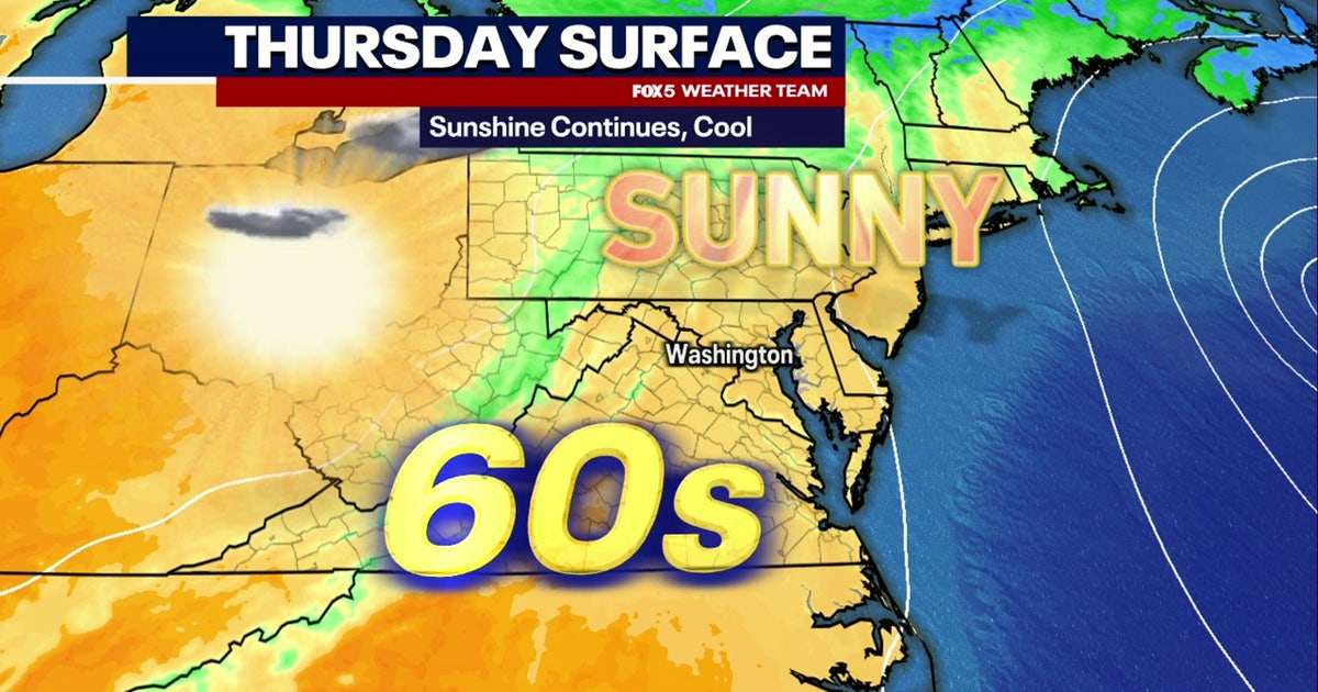 DC weather: Mild, sunny Thursday ahead of cooler Friday temperatures