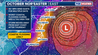 Nor'easter could become Tropical Storm Josephine as coastal flooding hits Maryland, Virginia