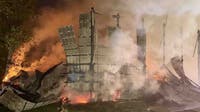 Fire destroys Gaithersburg hay barn, forces firefighters to shuttle water