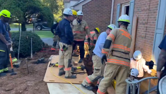 Worker rescued hours after trench collapse in Montgomery County