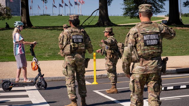 National Guard member deployed in DC arrested on firearms charge