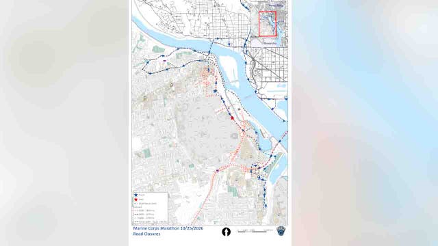 Marine Corps Marathon 2026 road closures