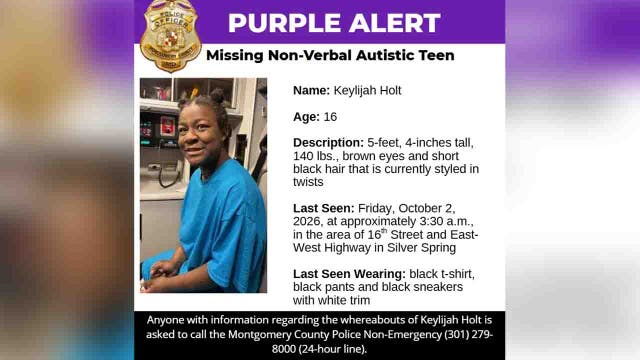 Police search for missing nonverbal 16-year-old girl with autism last seen in Silver Spring