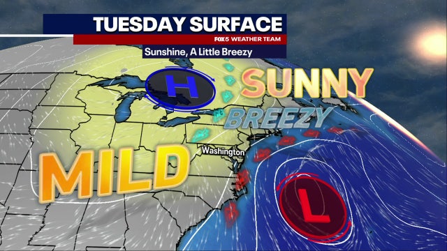 DC weather: Chilly Tuesday morning, mild afternoon with mid-October sunshine