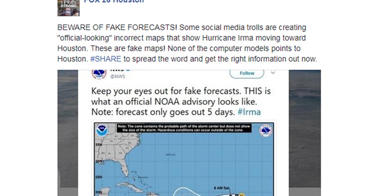 Spotting fake hurricane forecasts on social media | FOX 5 New York