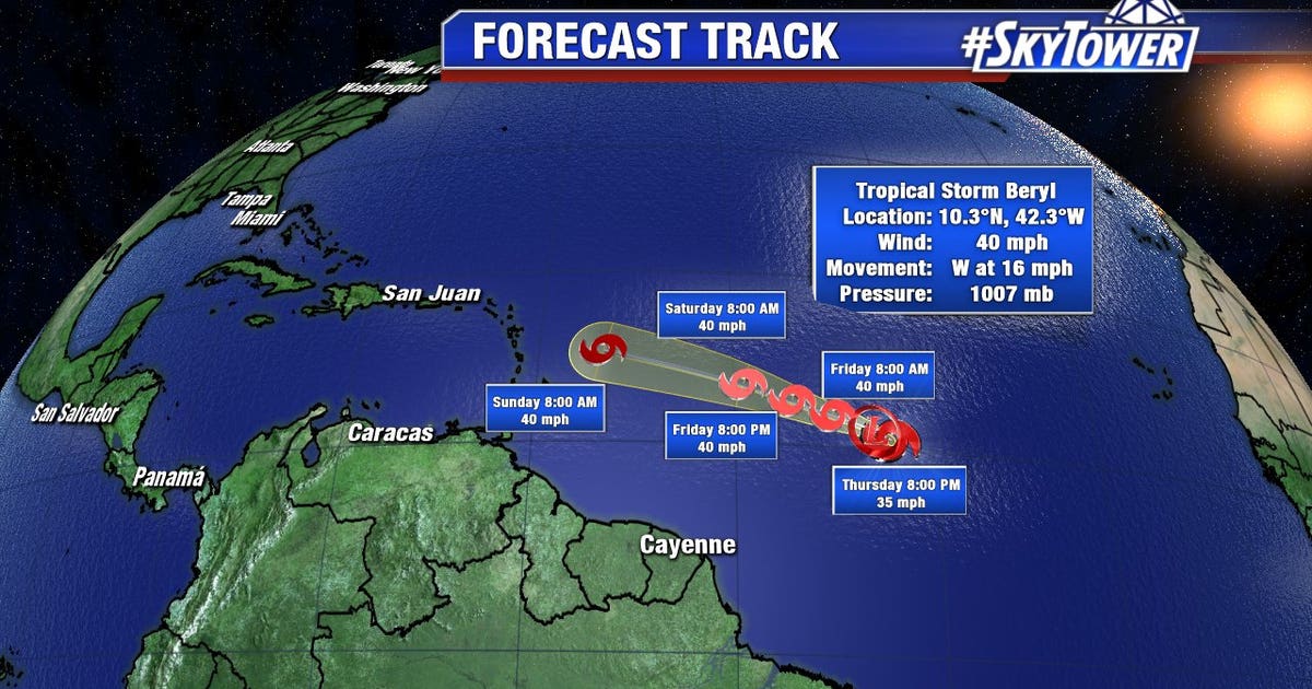 Tropical Storm Beryl forms in Atlantic | FOX 5 New York