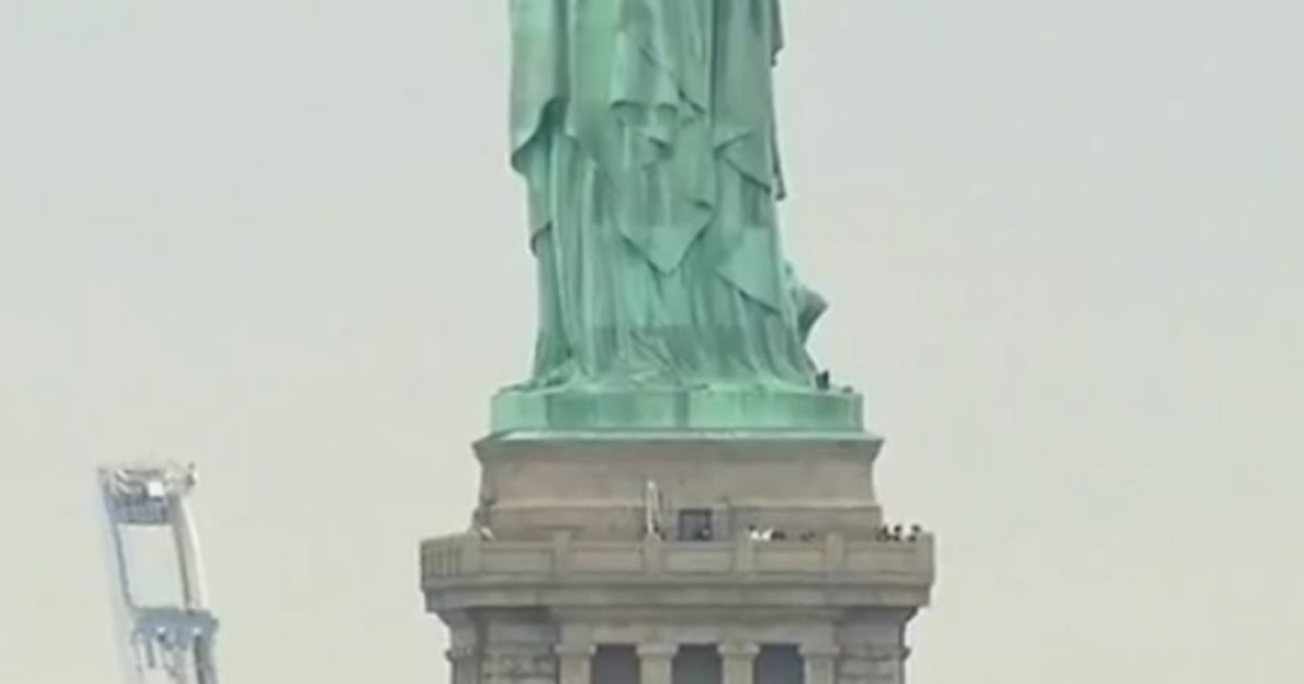 Woman Climbs Onto Statue of Liberty | FOX 5 New York