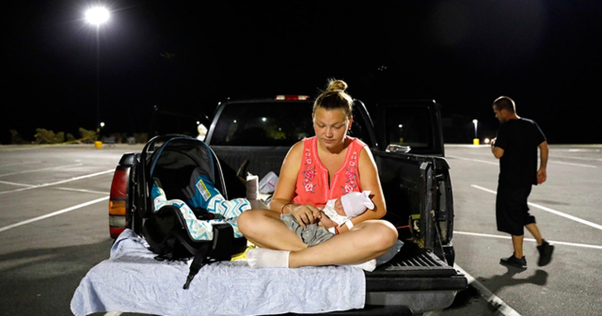 Walmart Homeless Homeless baby, family shelter at Walmart after hurricane | FOX 5 New York
