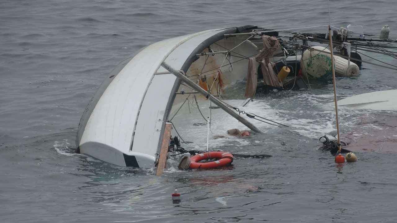 sailing yacht capsized