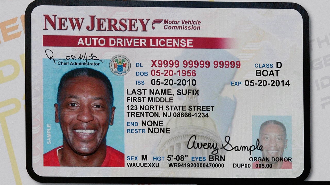 fake nj drivers license template