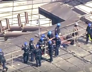 NYPD Drill Atop Brooklyn Bridge, 4