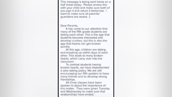 School bans 5th graders from dating to avoid broken hearts